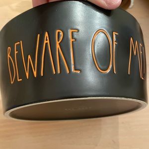 Rae Dunn “Beware Of Me”dog/cat bowl-Halloween.Brand new. Collectors item